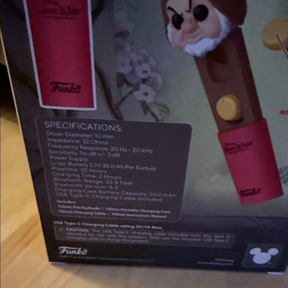 Funko Pop! Grumpy Wireless Earbuds - Red and Yellow - Picture 10 of 10